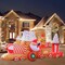 11Ft Christmas Train Inflatable - Inflatable Christmas Decorations with Santa Claus and Gingerbread Man - Blow Up with Built-in LED Lights for Outdoor Lawn Garden Yard Decor